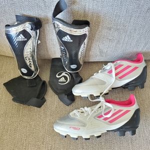 Adidas Soccer Size 12 Little Girl Pink Shine Guard